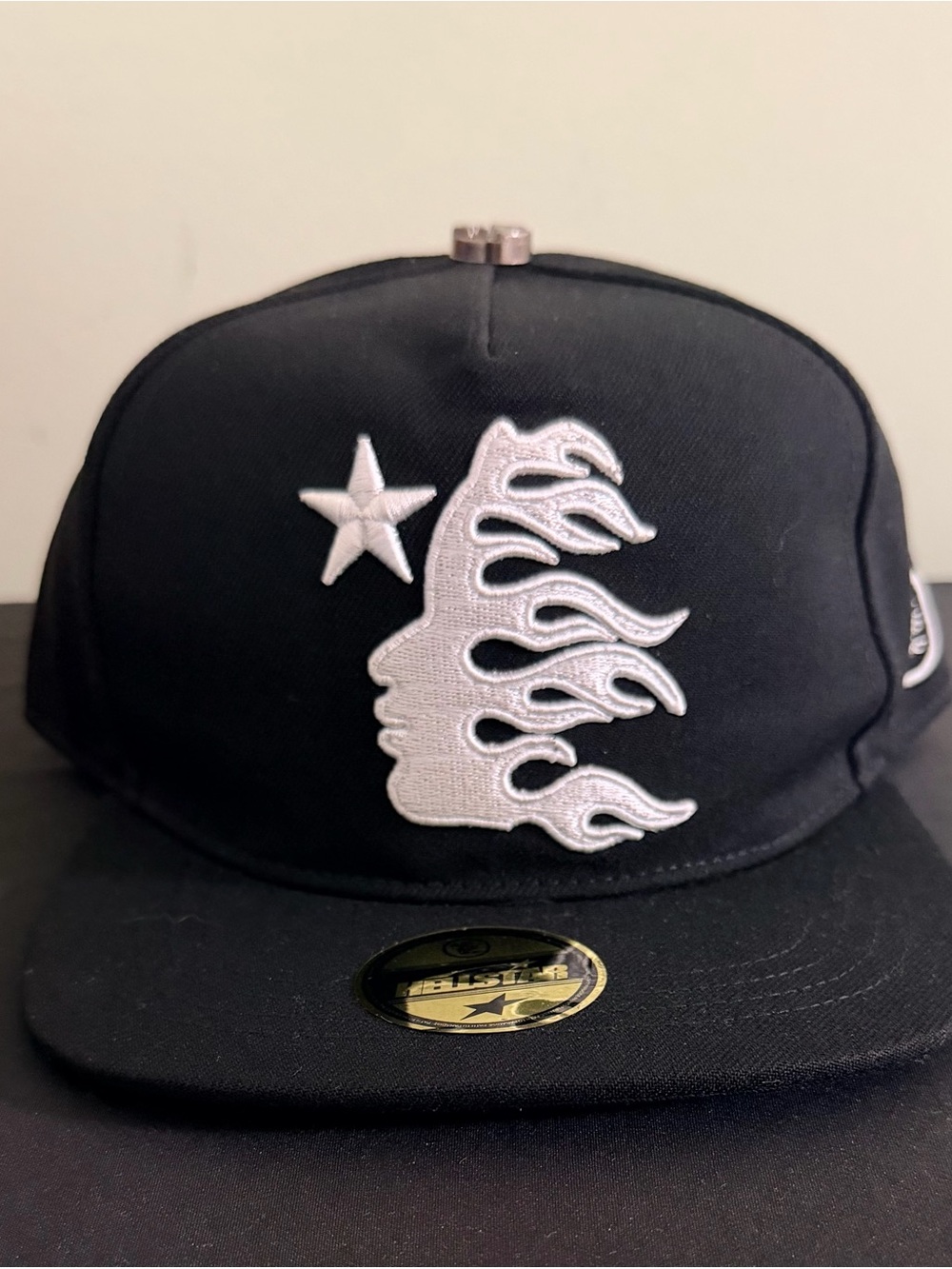 Hellstar “Path To Paradise” Flame Head Snapback Hat - Black